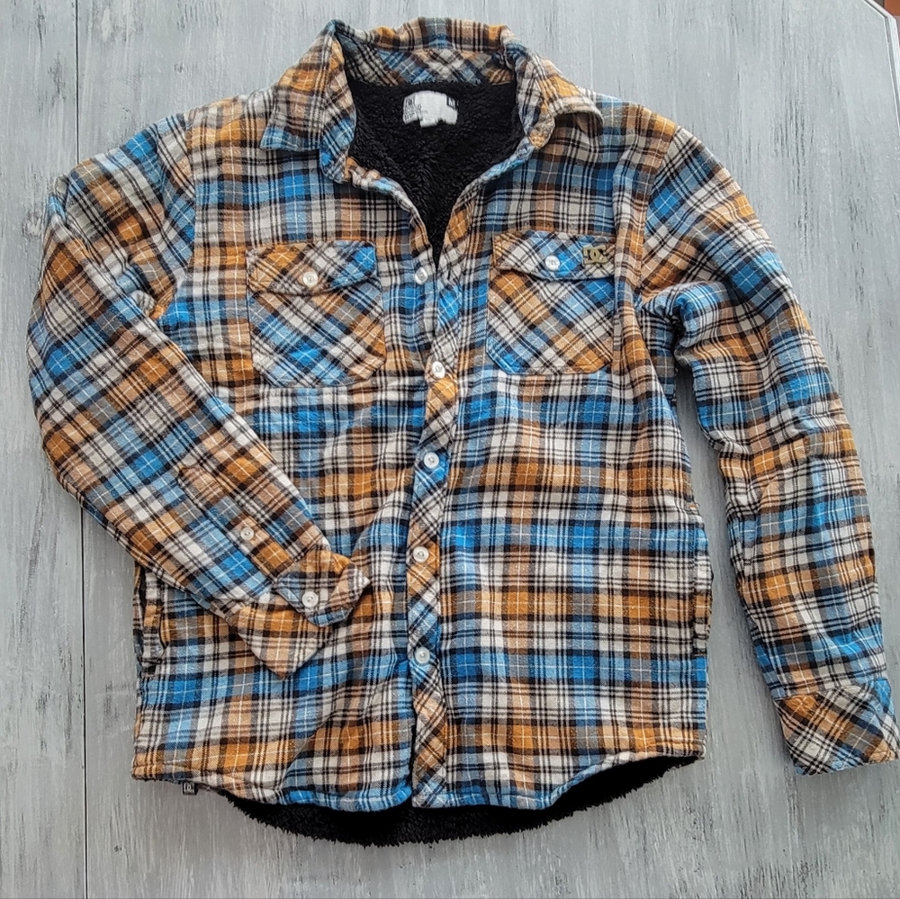 DC Plaid Jacket with Warm Fuzzy Lining